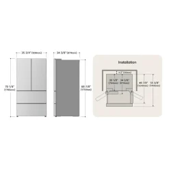 LG 30 Cu Ft 36 In Refrigerator Stainless Steel Bottom Freezer, French door - LF30S8210S