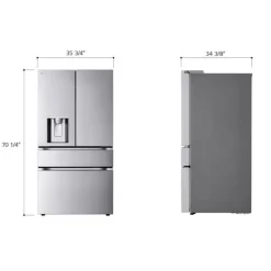 LG 29 Cu Ft 36 In Refrigerator Stainless Steel Bottom Freezer, French door - LF29S9730S