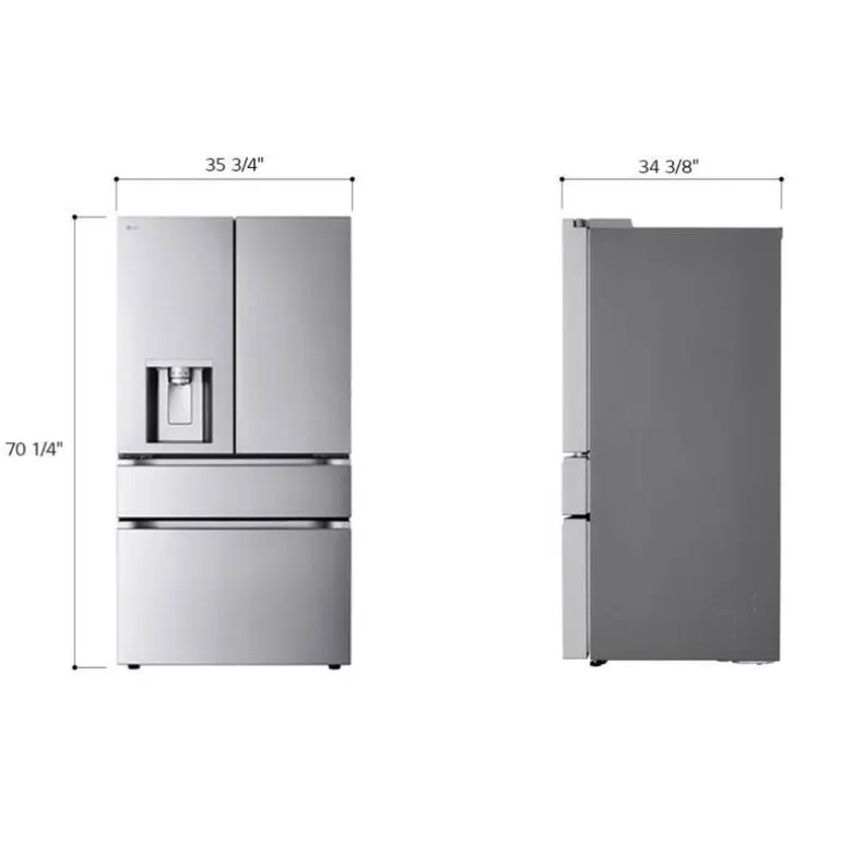 LG 29 Cu Ft 36 In Refrigerator Stainless Steel Bottom Freezer, French door - LF29S9730S