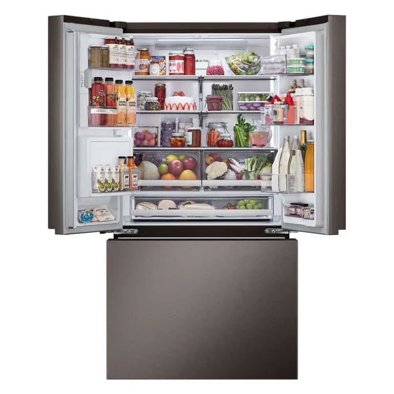 LG 26 Cu Ft 36 In Refrigerator Black Stainless Bottom Freezer, French door - LRYXC2606D