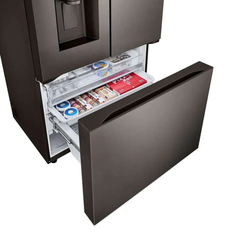 LG 26 Cu Ft 36 In Refrigerator Black Stainless Bottom Freezer, French door - LRYXC2606D