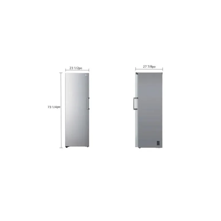 LG 11,4 Cu ft Freezer Platinum Silver, Vertical, 24" - LROFC1104V