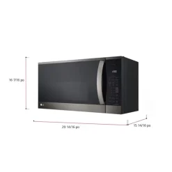 LG 1,8 Cu Ft Microwaves/Range Hood, Black Stainless, 300 - MVEM1825D