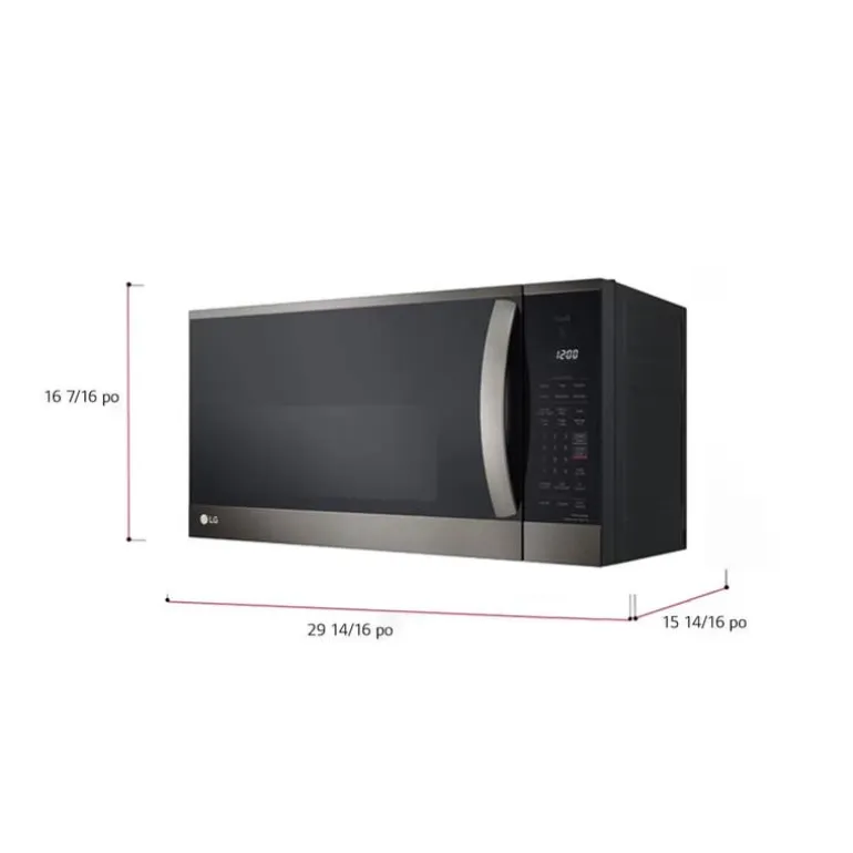 LG 1,8 Cu Ft Microwaves/Range Hood, Black Stainless, 300 - MVEM1825D
