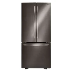 LG 21.8 Ft cu 30 in Refrigerator Black Stainless Steel Bottom Freezer, French door - LRFNS2200D