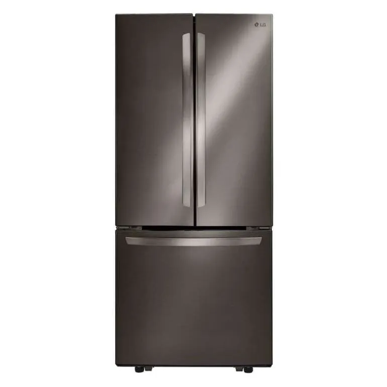 LG 21.8 Ft cu 30 in Refrigerator Black Stainless Steel Bottom Freezer, French door - LRFNS2200D