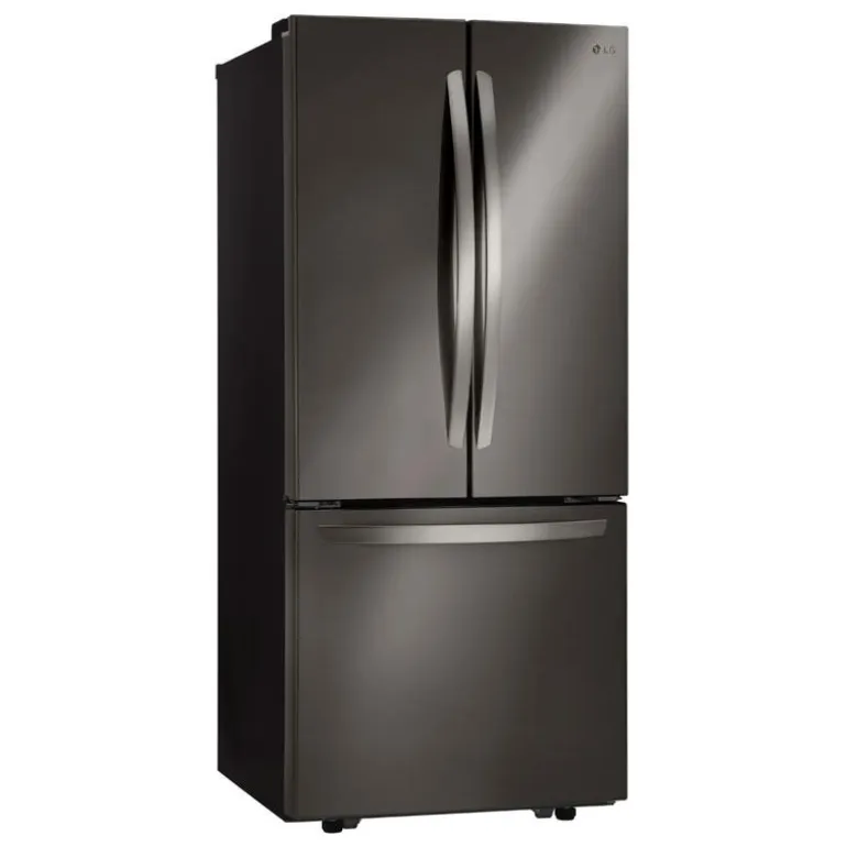 LG 21.8 Ft cu 30 in Refrigerator Black Stainless Steel Bottom Freezer, French door - LRFNS2200D