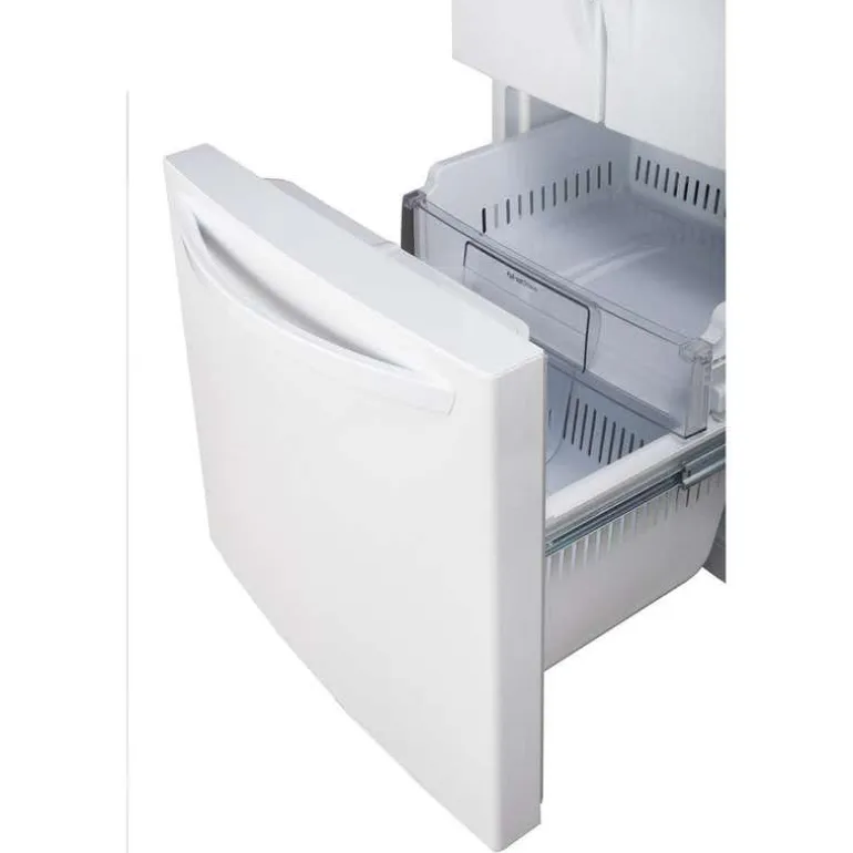 LG 30 in 21,8 Cu ft Refrigerator White Bottom Freezer, French door - LRFNS2200W
