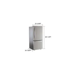 LG 30 in 22 Cu ft Refrigerator Stainless Steel Bottom Freezer - LRDNS2200S