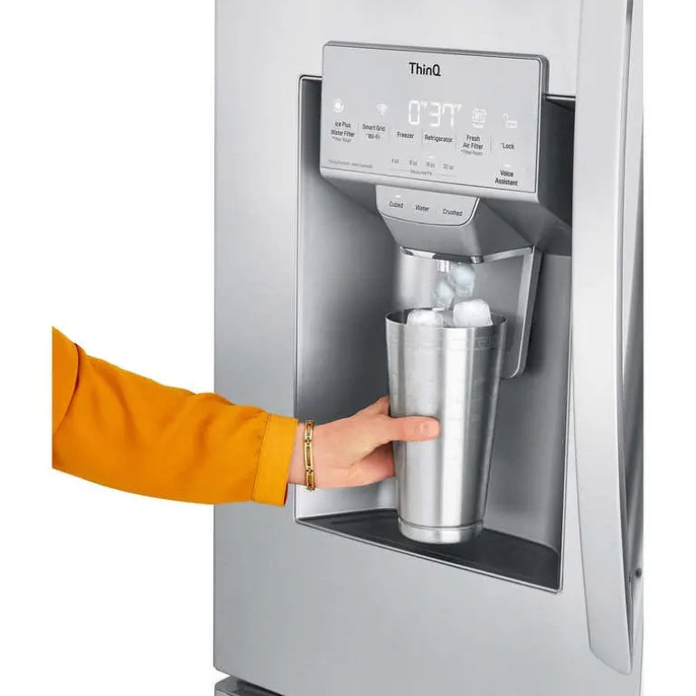 LG 36 in 30 Cu ft Refrigerator Stainless Steel Bottom Freezer, French door - LRFDS3016S
