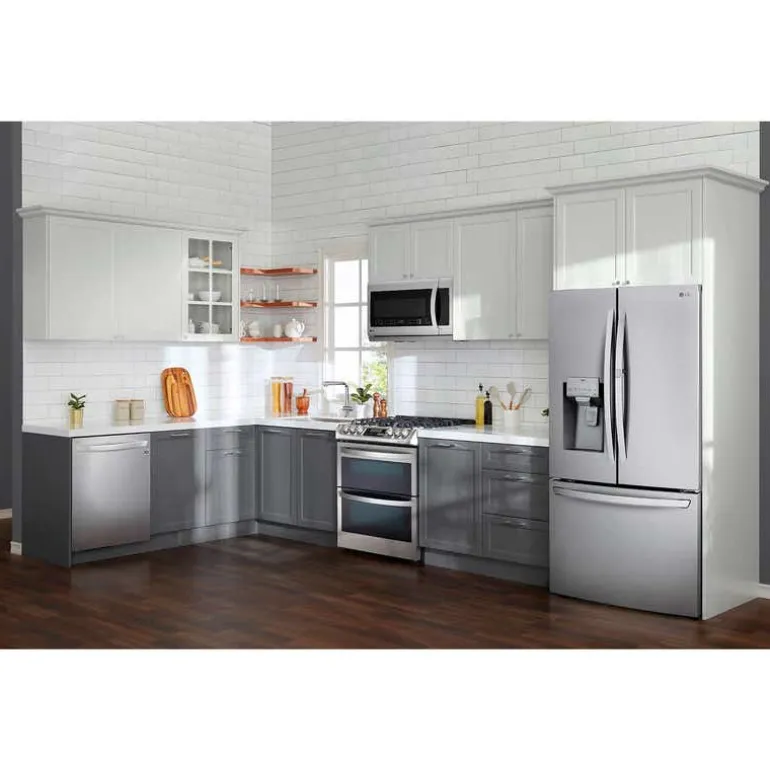 LG 36 in 30 Cu ft Refrigerator Stainless Steel Bottom Freezer, French door - LRFDS3016S