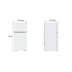 LG 30 in 20 cu ft Refrigerator White Top Freezer - LTCS20020W
