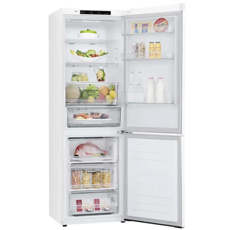 LG 24 in 11,9 cu ft Refrigerator White Bottom Freezer - LBNC12231W