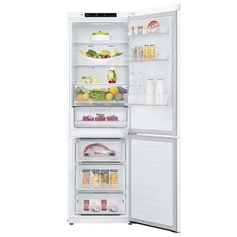 LG 24 in 11,9 cu ft Refrigerator White Bottom Freezer - LBNC12231W