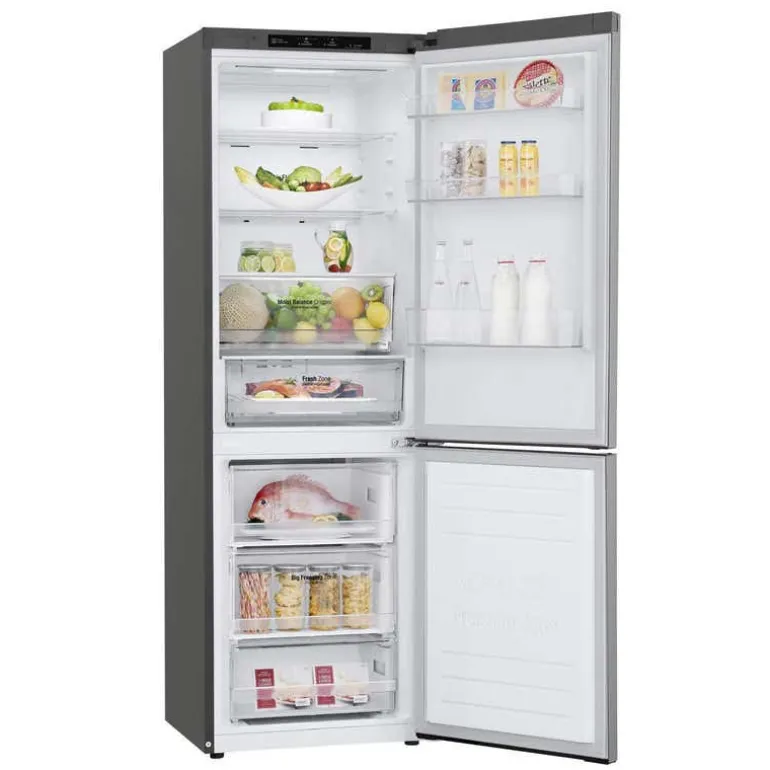 LG 24 in 11,9 cu ft Refrigerator Platinum Silver Bottom Freezer - LBNC12231V