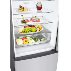 LG 28 in 15 cu ft Refrigerator Platinum Silver Bottom Freezer - LBNC15251V