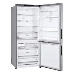 LG 28 in 15 cu ft Refrigerator Platinum Silver Bottom Freezer - LBNC15251V