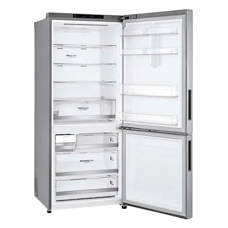 LG 28 in 15 cu ft Refrigerator Platinum Silver Bottom Freezer - LBNC15251V