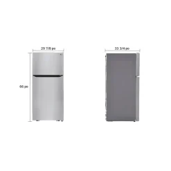 LG 30 in 20 cu ft Refrigerator Stainless Steel Top Freezer - LTCS20020S