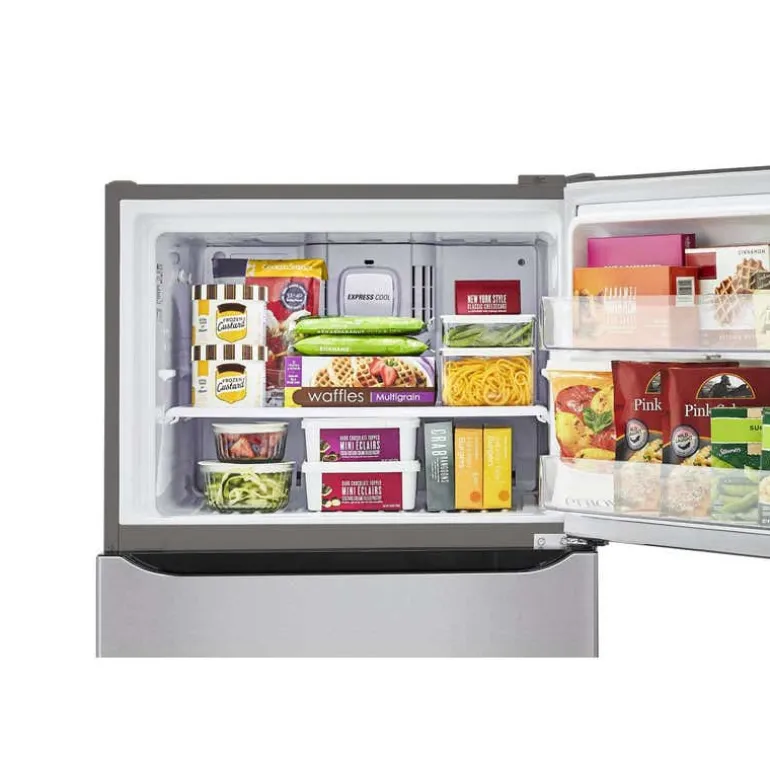 LG 30 in 20 cu ft Refrigerator Stainless Steel Top Freezer - LTCS20020S
