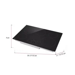 LG Cooktop Glass-Ceramic Black 30" Electric Black - LCE3010SB
