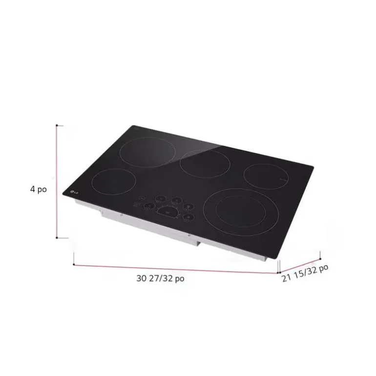 LG Cooktop Glass-Ceramic Black 30" Electric Black - LCE3010SB