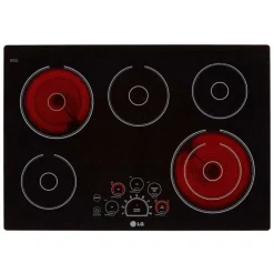 LG Cooktop Glass-Ceramic Black 30" Electric   Black - LCE3010SB