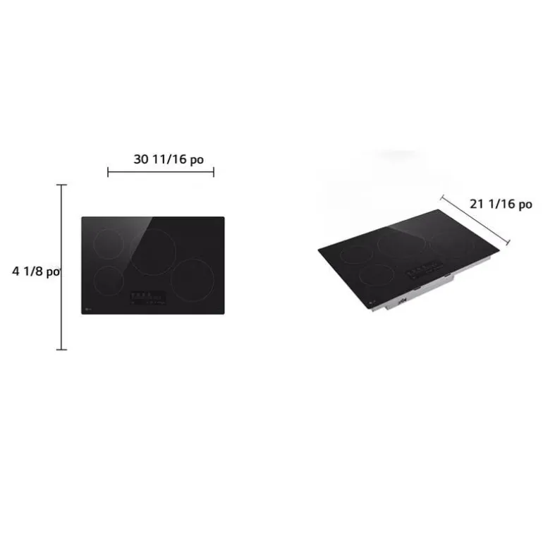LG Cooktop Glass-Ceramic Black 31" Black - CBEW3013BE