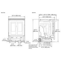 LG Dishwasher Built-In Black Stainless 24" 44dB - LDNPM654D