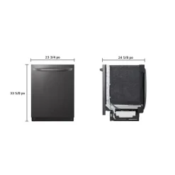 LG Dishwasher Built-In Black Stainless Steel 24