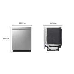 LG Dishwasher Built-In Black Stainless 24