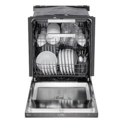LG Dishwasher Built-In Black Stainless 24
