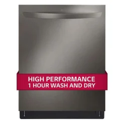 LG Dishwasher Built-In Black Stainless 24