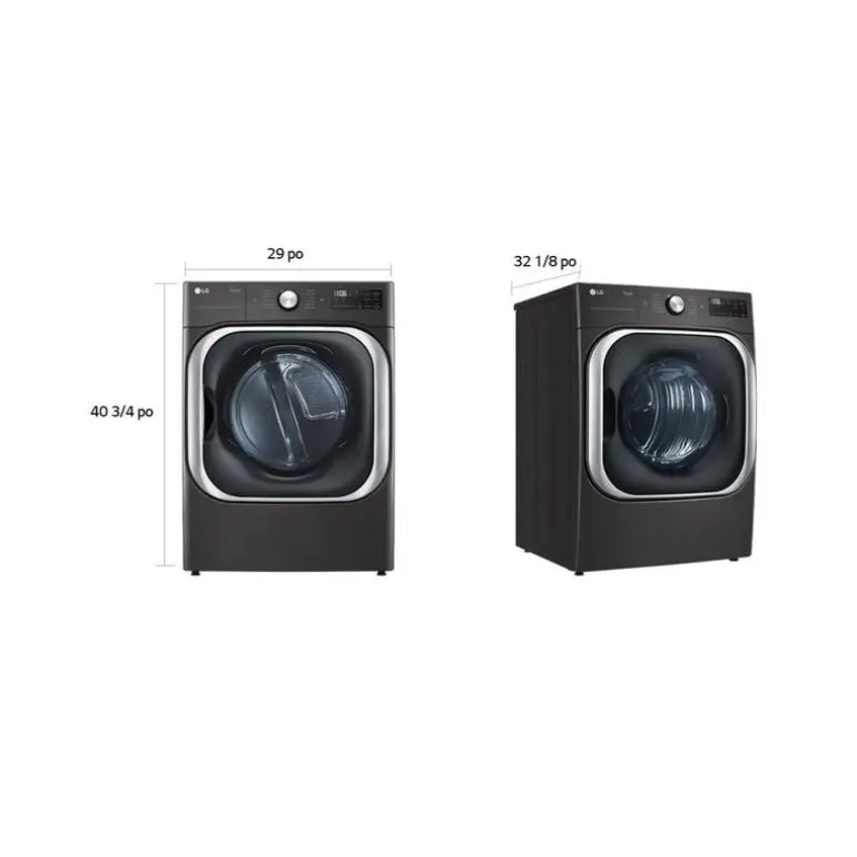 LG Dryer Front-Load Black Stainless 29" - DLEX8900B