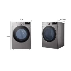 LG Dryer Front-Load Graphite Steel 27" - DLEX3850V