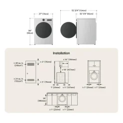 LG Dryer Front-Load Graphite Steel 27