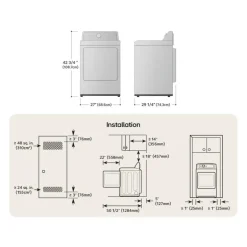 LG Dryer Front-Load White 27