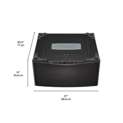 LG Pedestal Washer Top-Load Black 29" - WD200CB