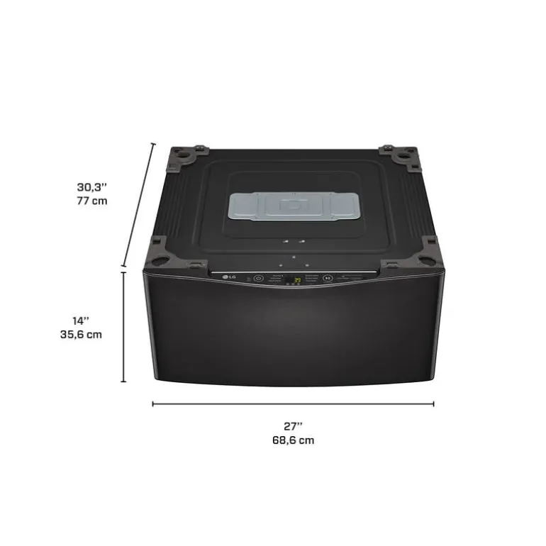 LG Pedestal Washer Top-Load Black 29" - WD200CB