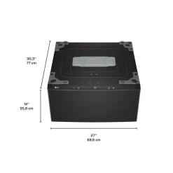 LG Pedestal Washer Top-Load Black Stainless 29