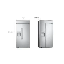 LG STUDIO 26 Cu Ft 42 In Refrigerator Stainless Steel Side by side - SRSXB2622S
