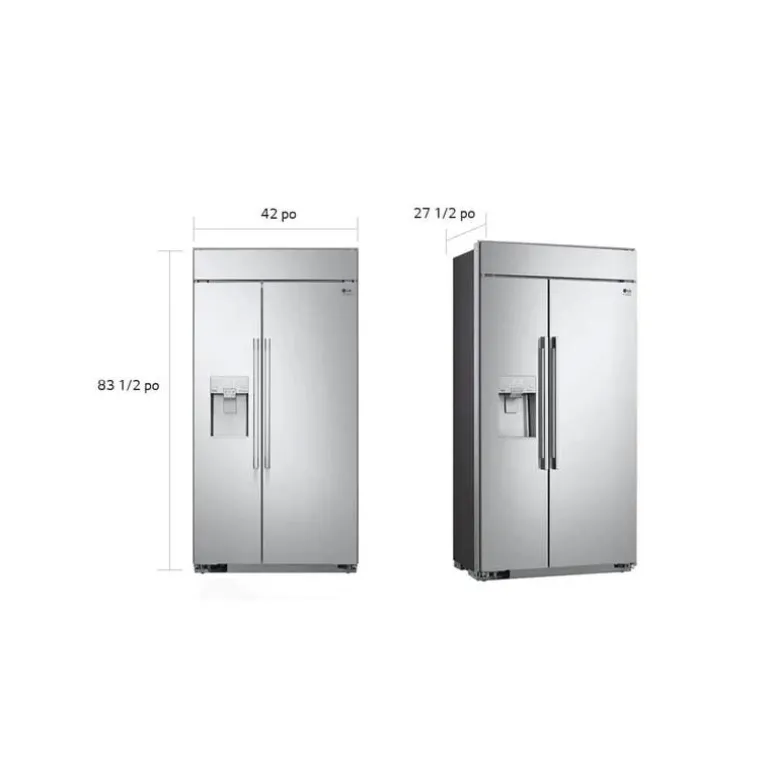 LG STUDIO 26 Cu Ft 42 In Refrigerator Stainless Steel Side by side - SRSXB2622S