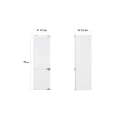 LG STUDIO 9,3 Cu Ft 22 In Refrigerator White Bottom Freezer - LSBNC1021P