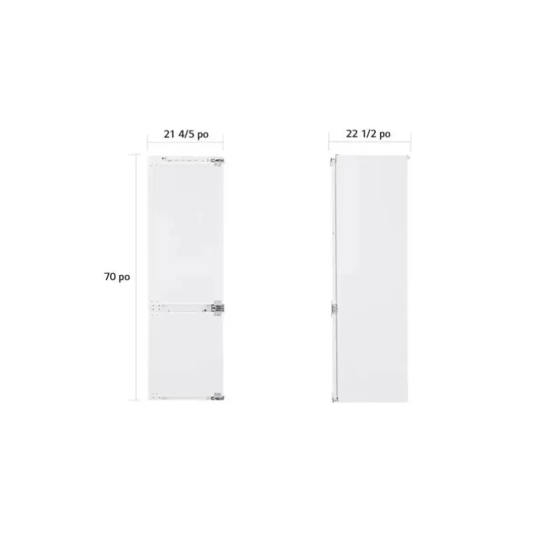 LG STUDIO 9,3 Cu Ft 22 In Refrigerator White Bottom Freezer - LSBNC1021P