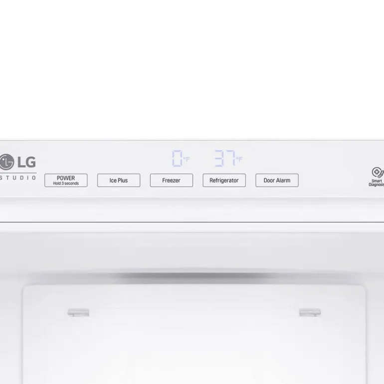 LG STUDIO 9,3 Cu Ft 22 In Refrigerator White Bottom Freezer - LSBNC1021P