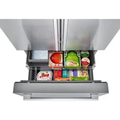 LG STUDIO 26.5 Cu Ft 36 In Refrigerator Stainless Steel Bottom Freezer, French door - SRFB27S3
