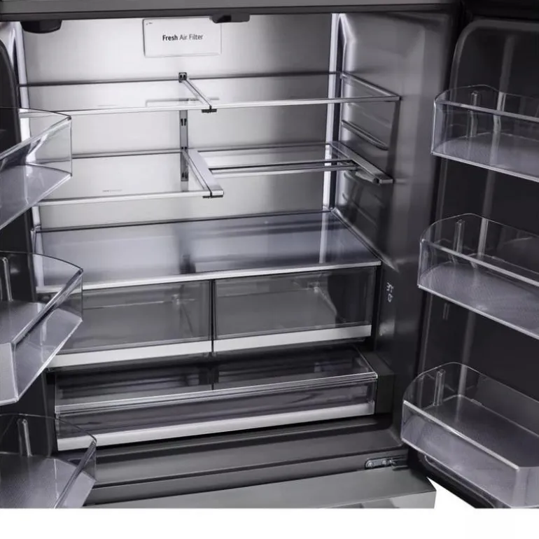 LG STUDIO 26.5 Cu Ft 36 In Refrigerator Stainless Steel Bottom Freezer, French door - SRFB27S3