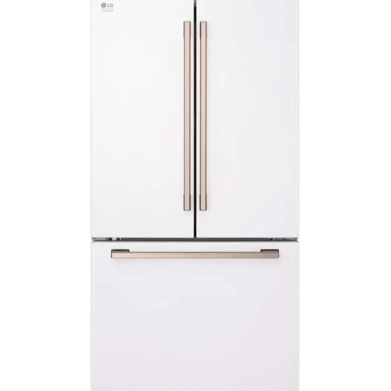 LG STUDIO 27 Cu Ft 36 In Refrigerator White Bottom Freezer, French door - SRFB27W3