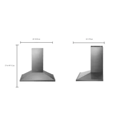 LG STUDIO Hood Wall Mount Stainless Steel 30" , 600 CFM - LSHD3080ST