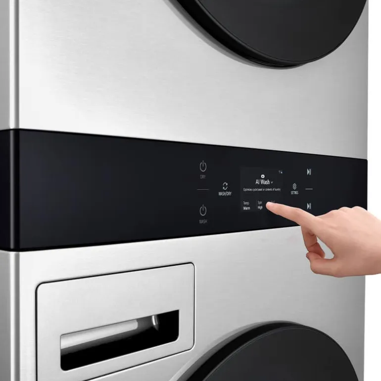LG STUDIO WashTower, Stainless Steel, 27", Front-Load - SWWE50N3